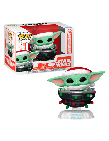 Funko Pop Grogu with Santa Hat in Pram - Holiday Mandalorian - 746